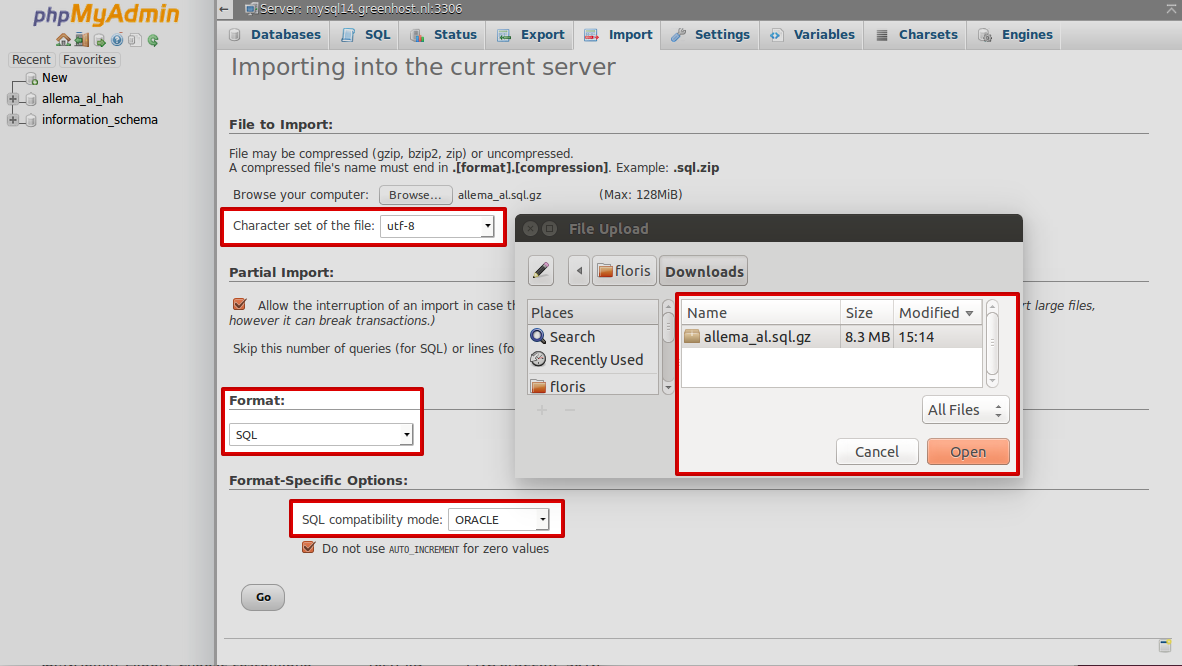 Importing a backup is done quickly, but it can be hard because of a
non-matching format